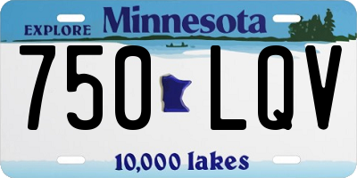 MN license plate 750LQV