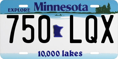 MN license plate 750LQX
