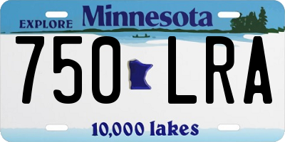 MN license plate 750LRA