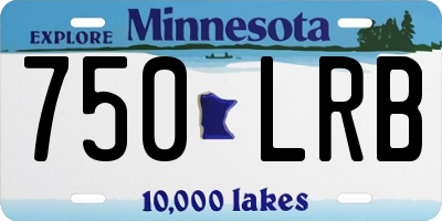 MN license plate 750LRB