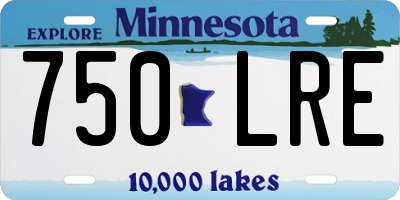 MN license plate 750LRE