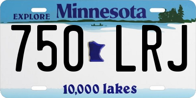 MN license plate 750LRJ
