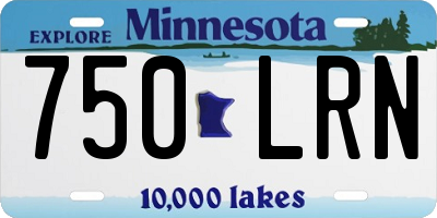 MN license plate 750LRN