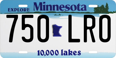 MN license plate 750LRO