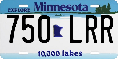 MN license plate 750LRR