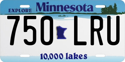 MN license plate 750LRU