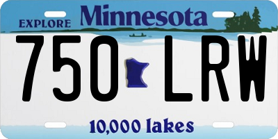 MN license plate 750LRW