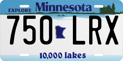 MN license plate 750LRX