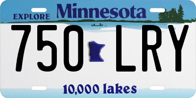 MN license plate 750LRY