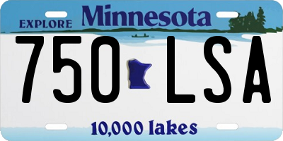 MN license plate 750LSA