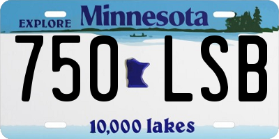 MN license plate 750LSB