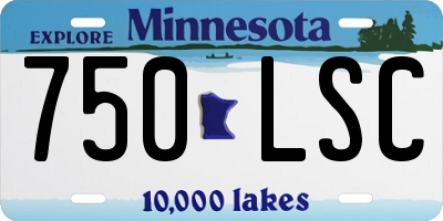 MN license plate 750LSC