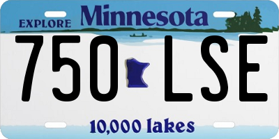 MN license plate 750LSE