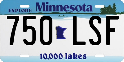 MN license plate 750LSF