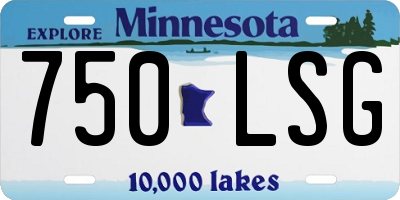 MN license plate 750LSG