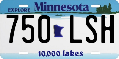 MN license plate 750LSH