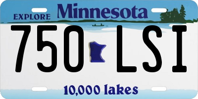 MN license plate 750LSI