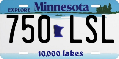 MN license plate 750LSL