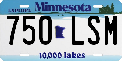 MN license plate 750LSM