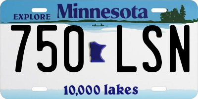 MN license plate 750LSN