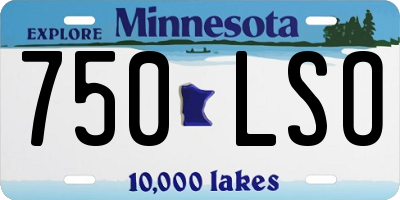 MN license plate 750LSO