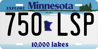 MN license plate 750LSP