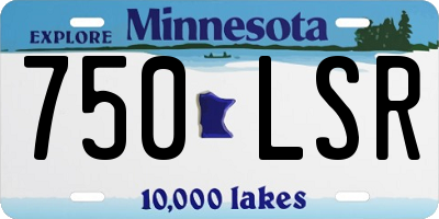 MN license plate 750LSR
