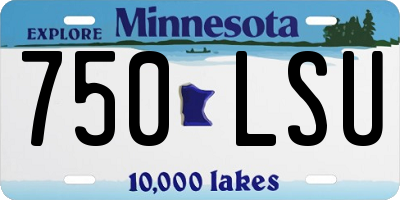 MN license plate 750LSU