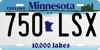 MN license plate 750LSX