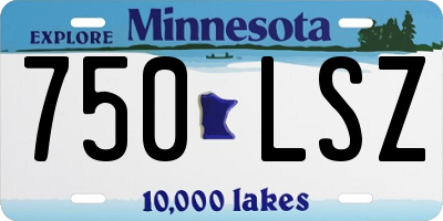 MN license plate 750LSZ