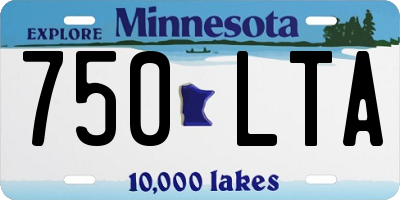 MN license plate 750LTA