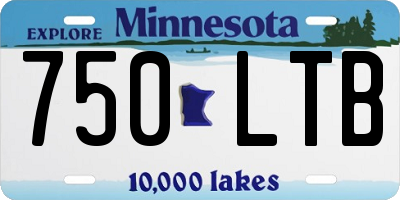 MN license plate 750LTB