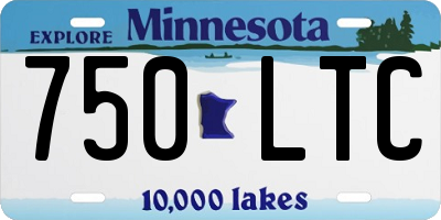 MN license plate 750LTC