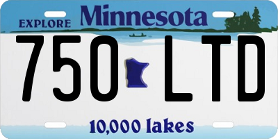 MN license plate 750LTD