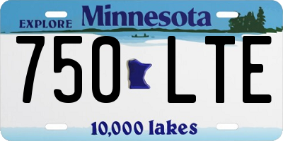MN license plate 750LTE