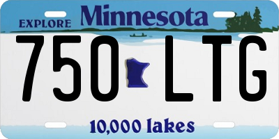 MN license plate 750LTG