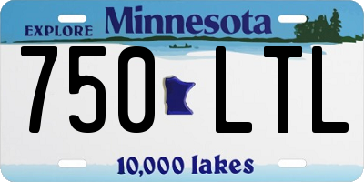 MN license plate 750LTL