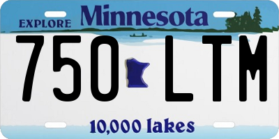 MN license plate 750LTM