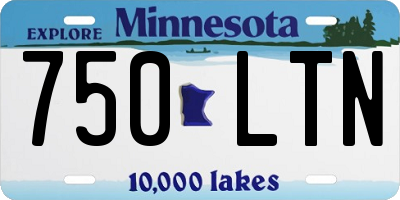 MN license plate 750LTN