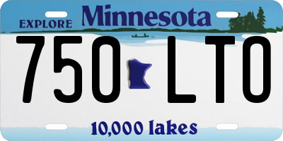 MN license plate 750LTO