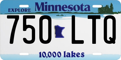 MN license plate 750LTQ