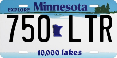 MN license plate 750LTR