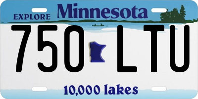 MN license plate 750LTU