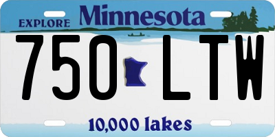 MN license plate 750LTW