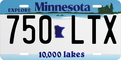 MN license plate 750LTX