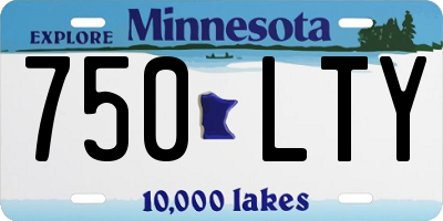 MN license plate 750LTY