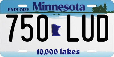 MN license plate 750LUD