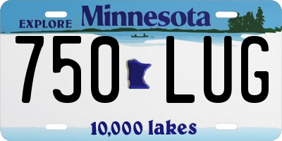 MN license plate 750LUG