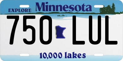 MN license plate 750LUL