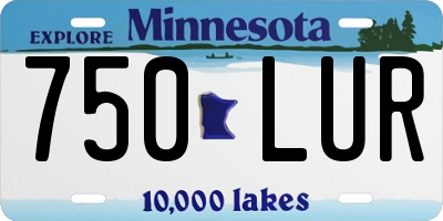 MN license plate 750LUR